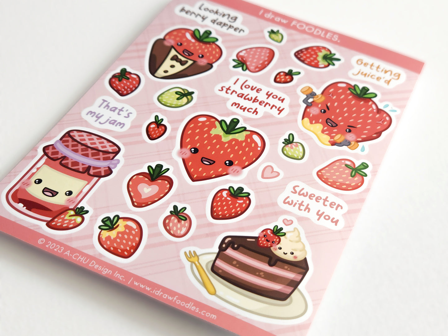 Strawberry Puns Sticker Sheet