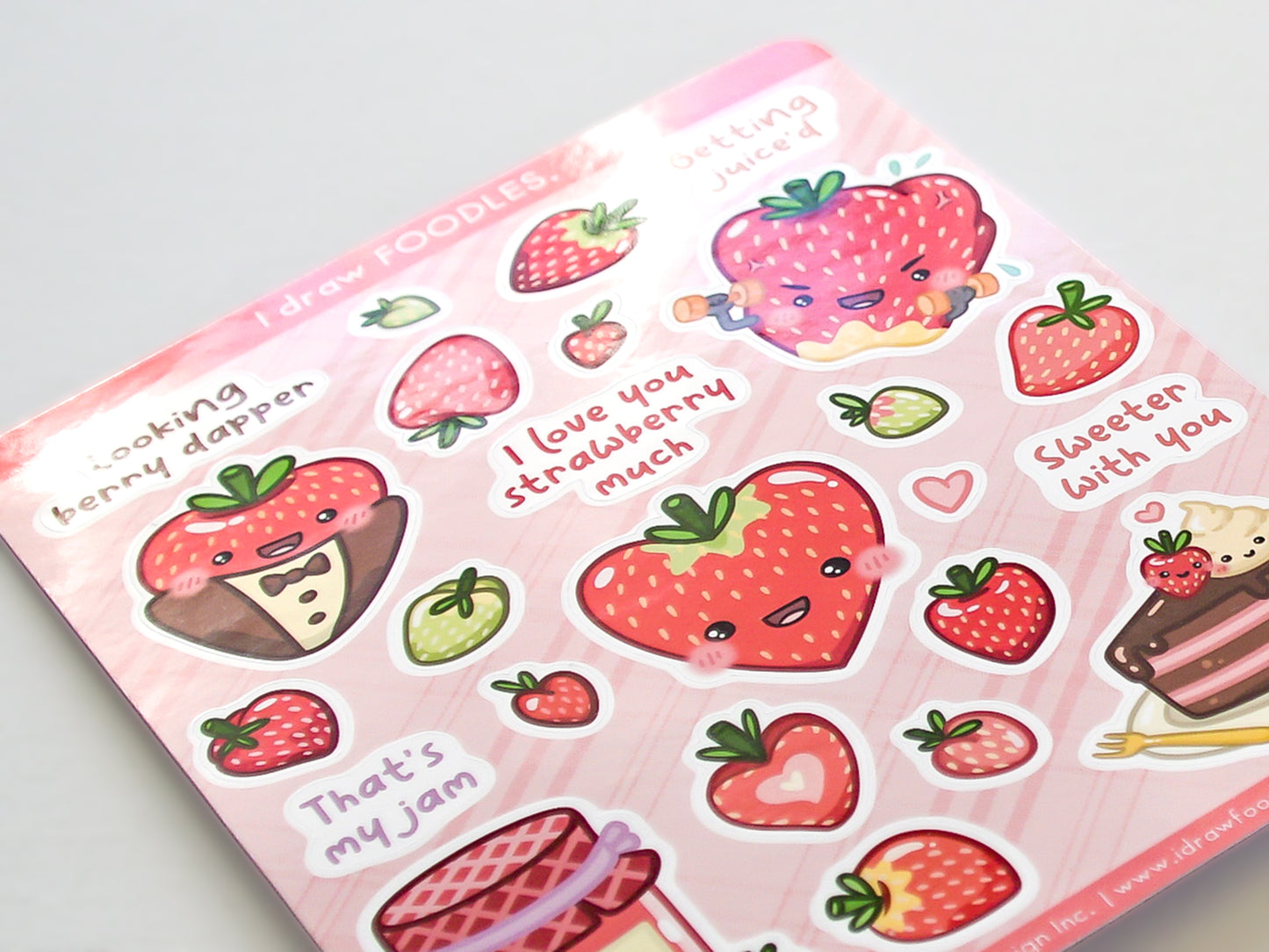 Strawberry Puns Sticker Sheet