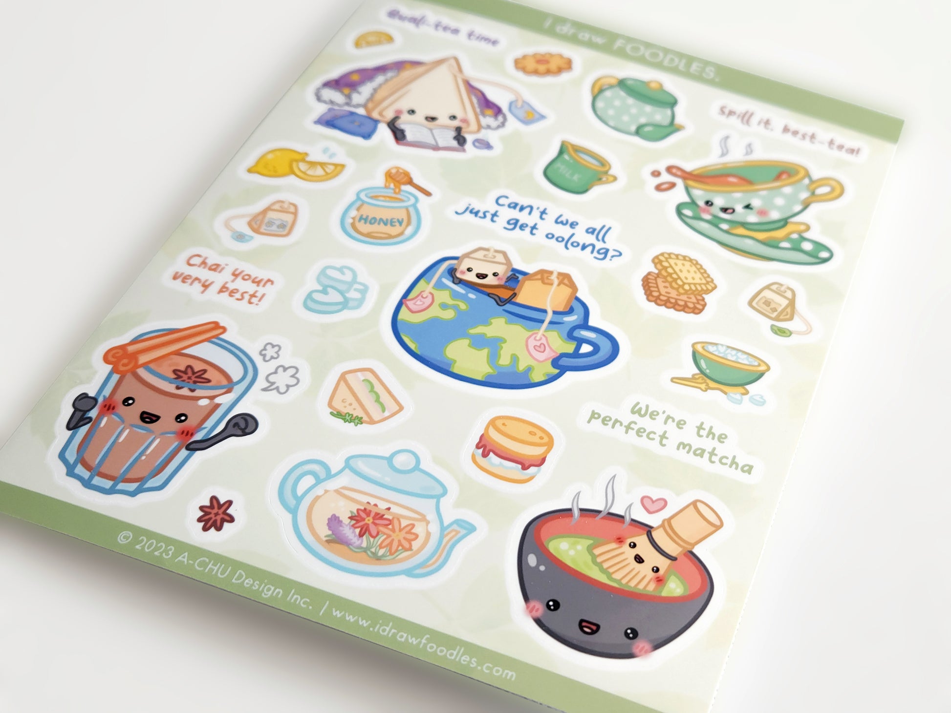 Tea Puns Sticker Sheet